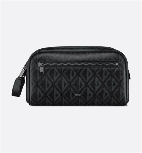 Trousse de toilette Toile CD Diamond noir .